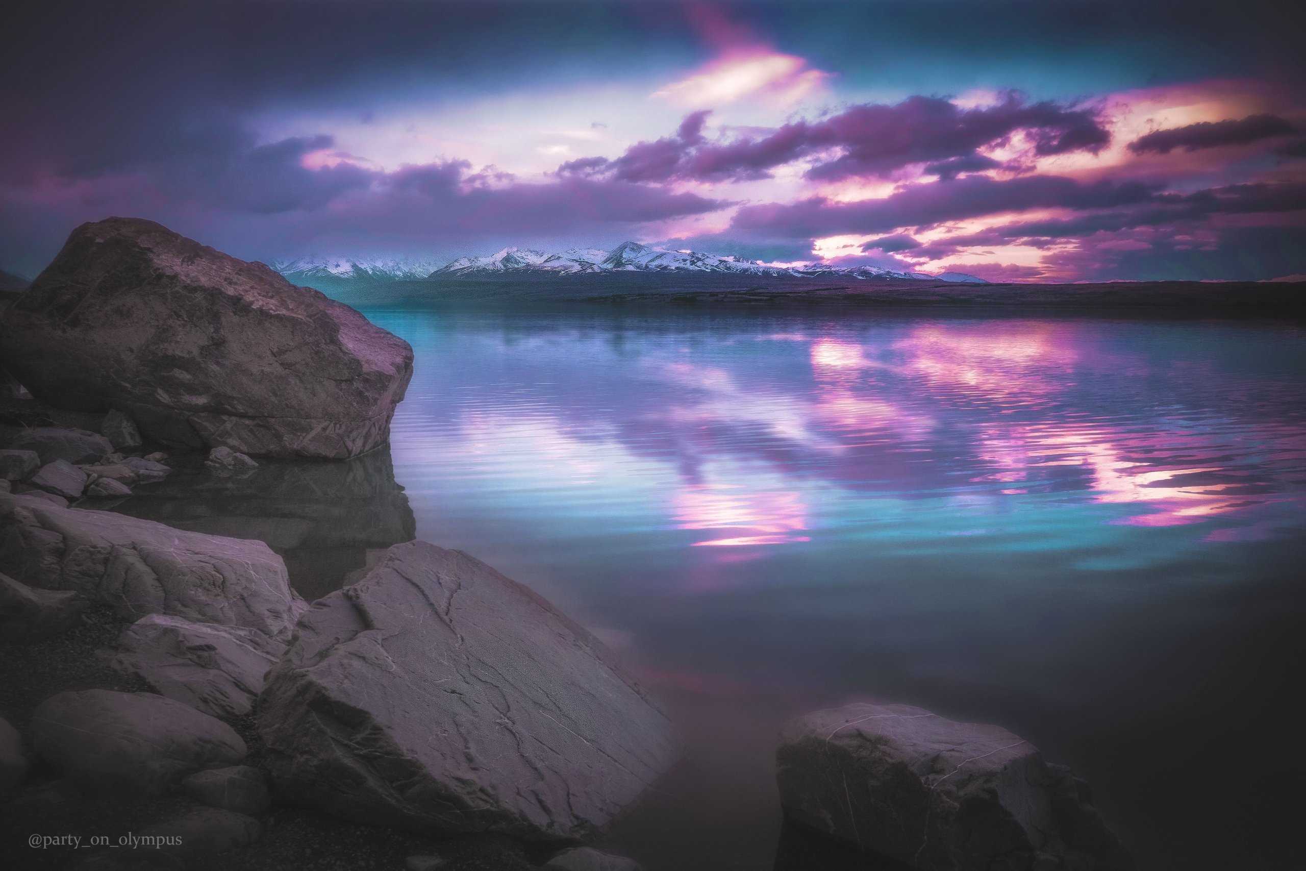 Fonds d'cran Nature Lacs - Etangs Fantastic Sunset over Lake Tekapo, NZ