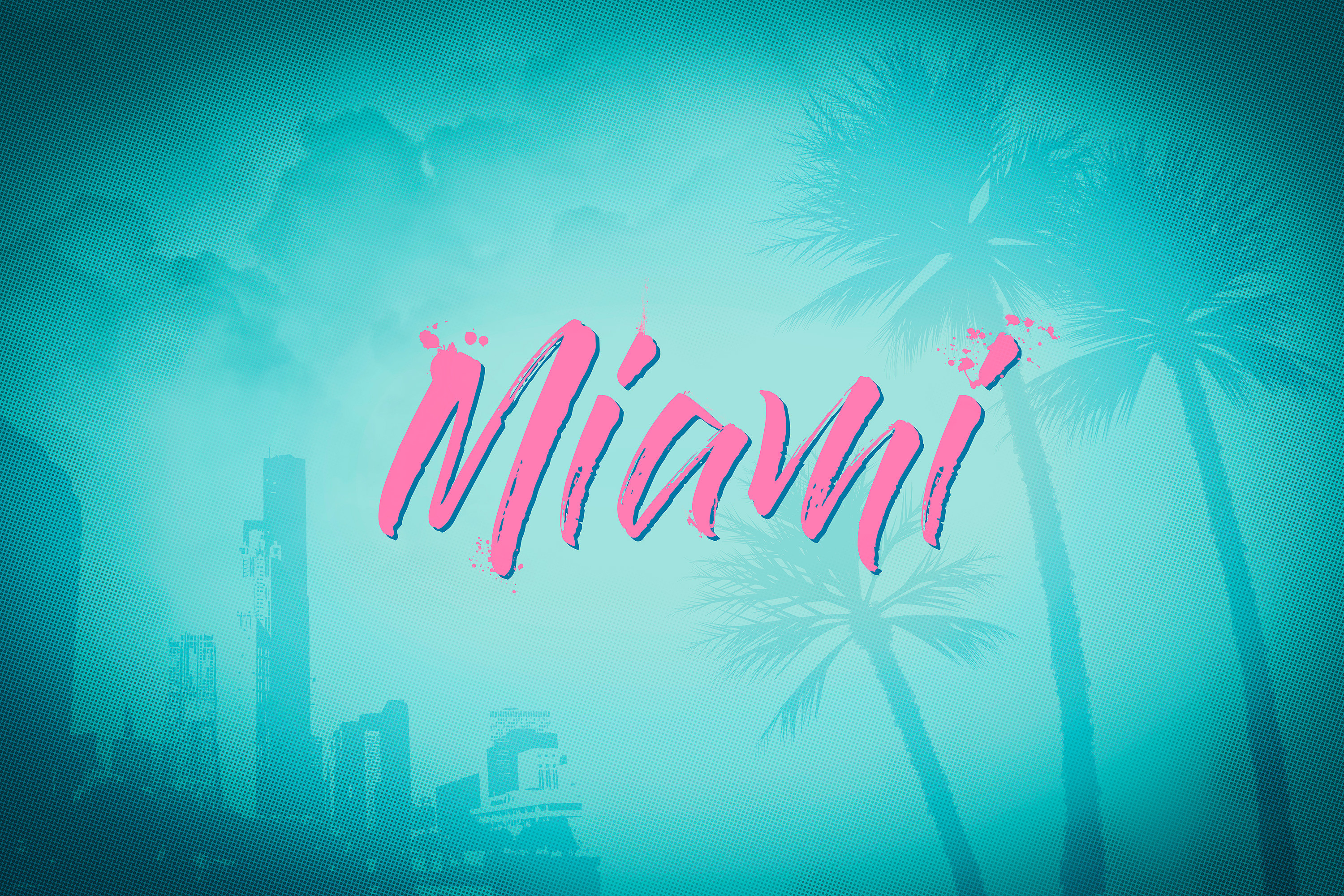 Wallpapers Digital Art Travel - Flags Miami