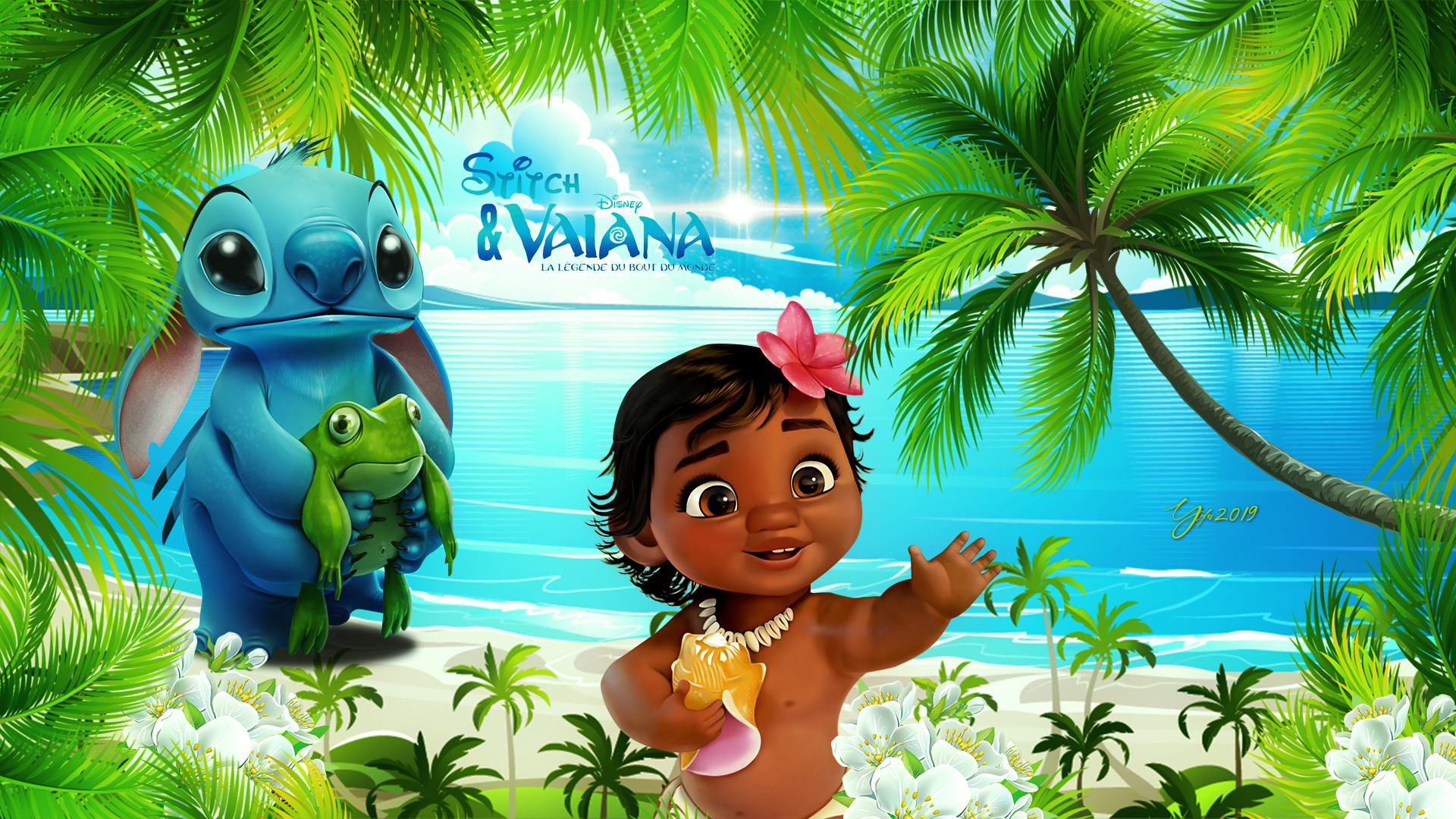 Fonds d'cran Dessins Anims Lilo et Stitch Stitch & Vaiana