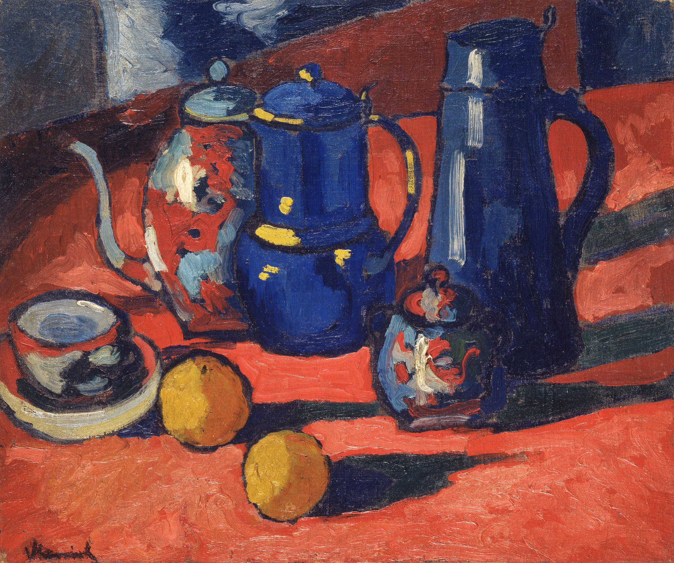 Wallpapers Art - Painting Still-Life Nature morte aux oranges - 1907-08 - Maurice de Vlaminck