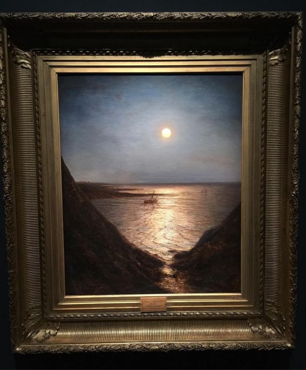 Wallpapers Art - Painting Seascapes Clair de lune - 1867 - Alexe Bogoliubov