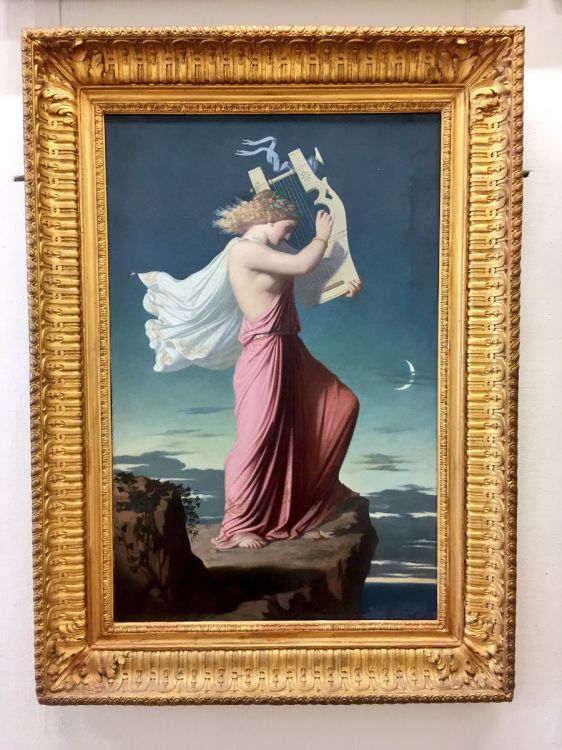 Wallpapers Art - Painting Characters Sapho jouant de la lyre - 1849 - Lopold Burthe