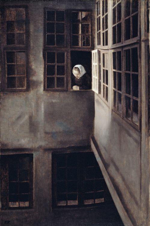 Fonds d'cran Art - Peinture Scnes de vie Cour, Strangade 30 - 1905 - Vilhelm Hammershi