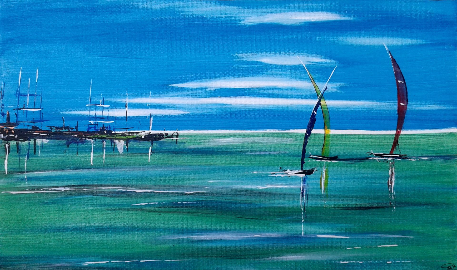 Fonds d'cran Art - Peinture Paysage Marin 