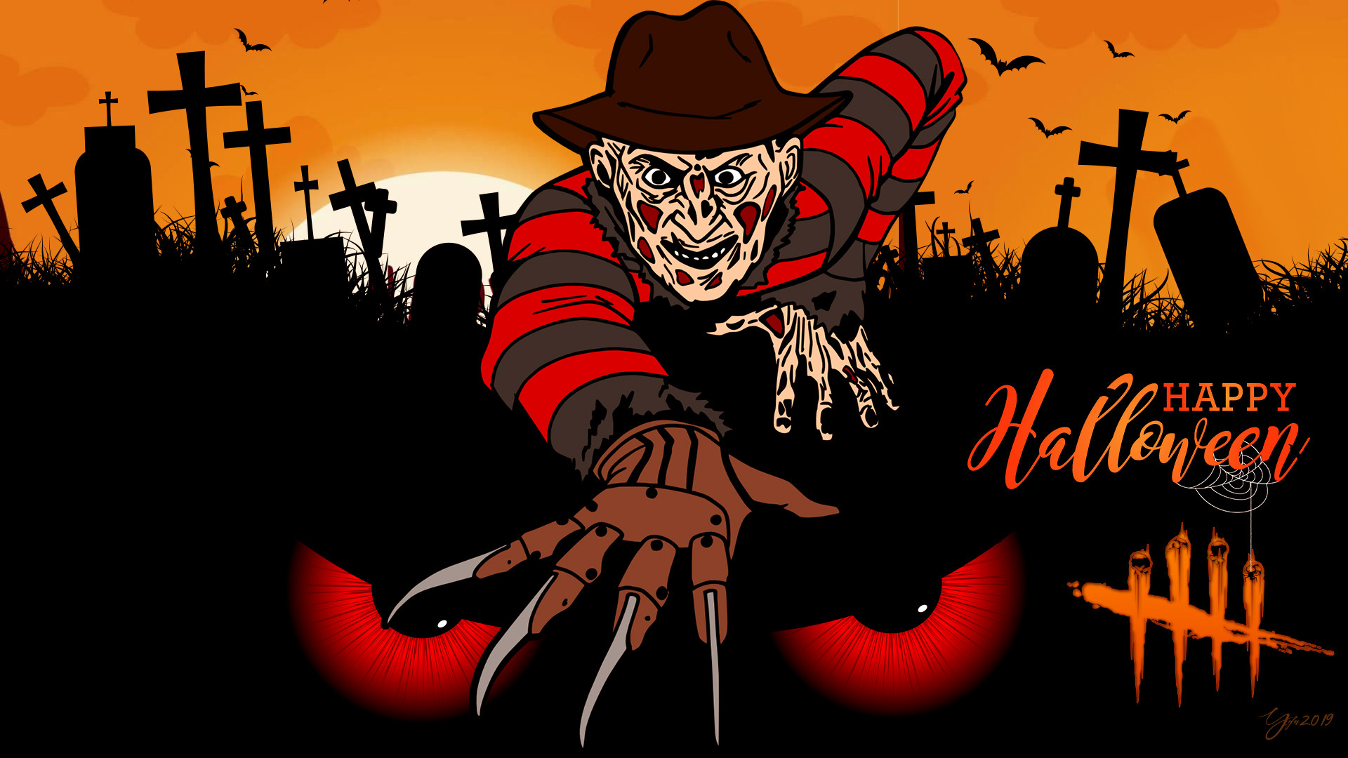 Fonds d'cran Cinma Freddy - les Griffes de la Nuit Freddy Hallowween