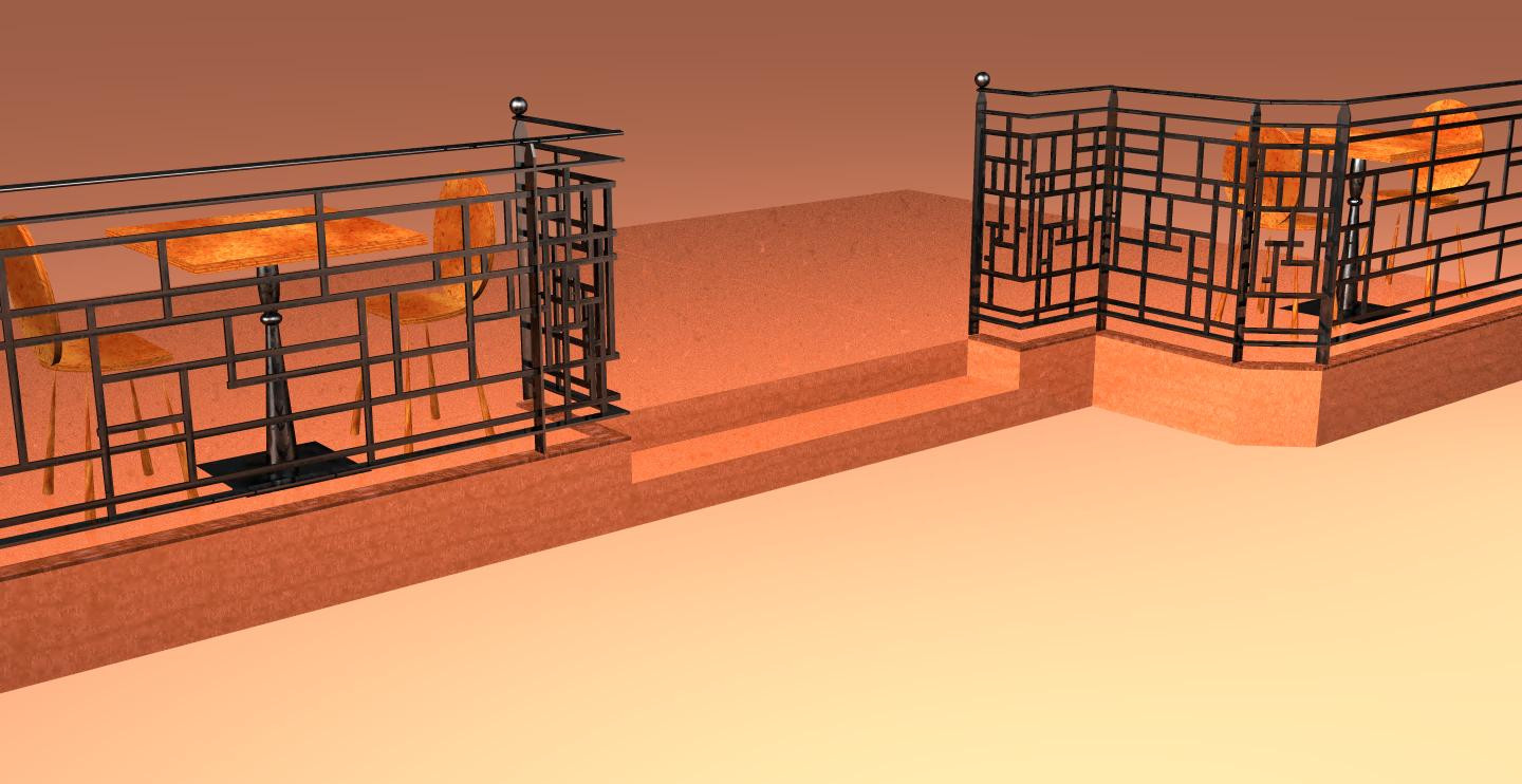 Fonds d'cran Art - Numrique 3D Garde corps en concepte numrique.