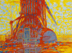  Art - Peinture Moulin dans la clart du soleil - 1908 - Piet Mondrian