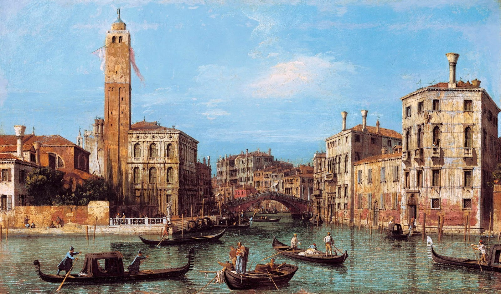 Wallpapers Art - Painting Miscellaneous Venise, entre du grand canal - vers 1734-42 - Canaletto