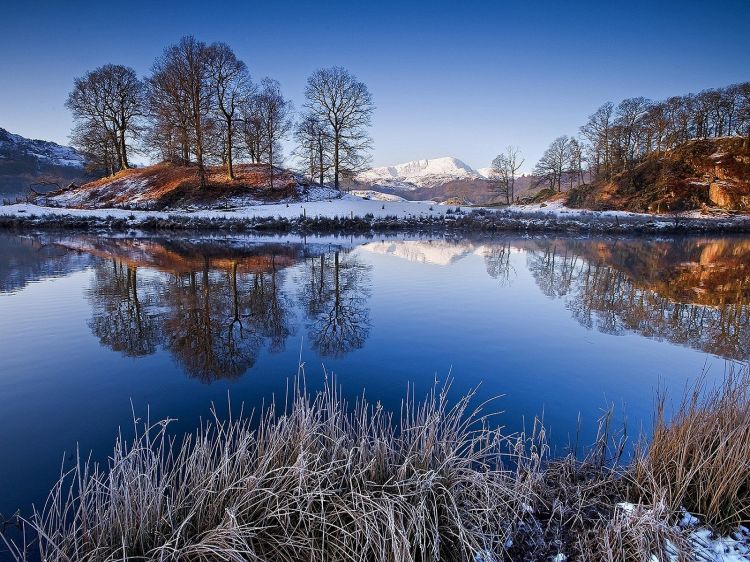 Fonds d'cran Nature Lacs - Etangs Hiver sur le lac