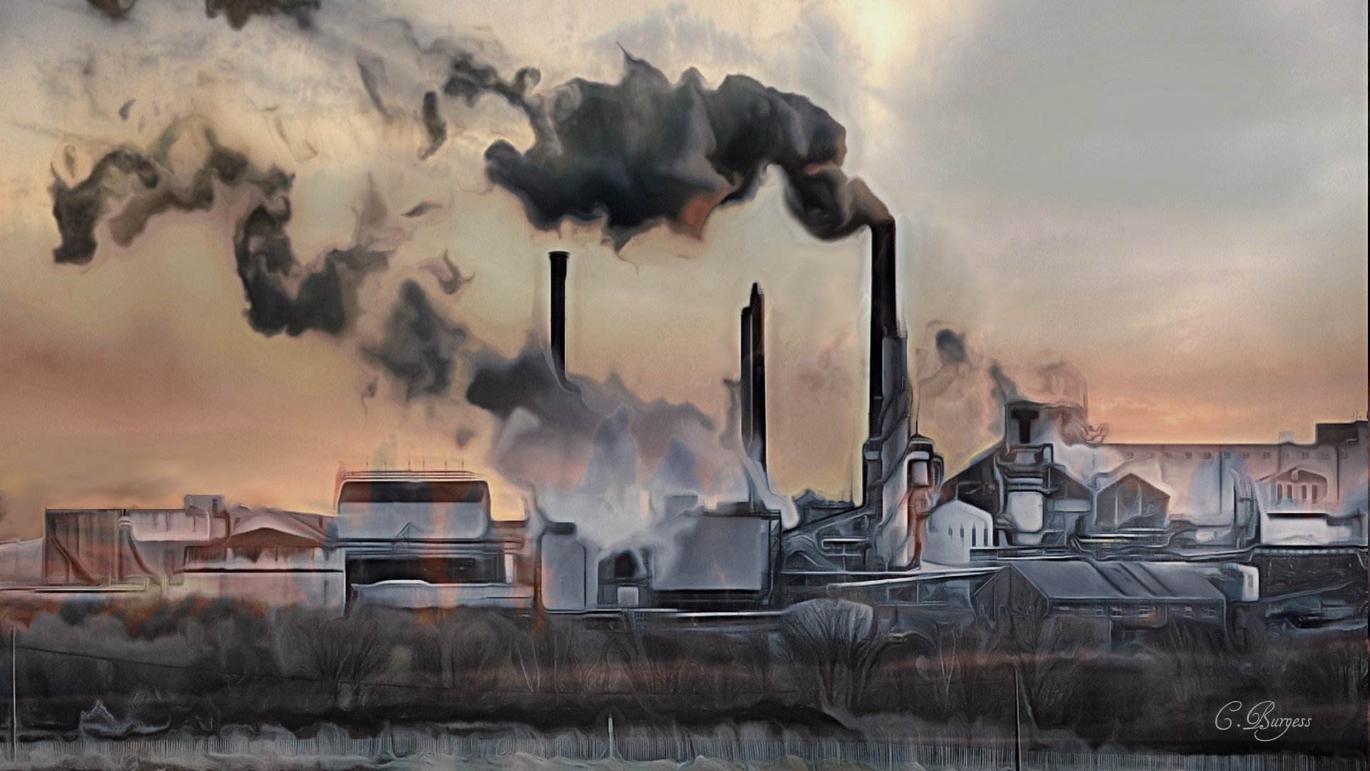 Wallpapers Digital Art Style Urbain Pollution