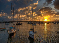  Nature Coucher de soleil sur la baie de San Diego