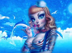  Art - Numrique Pin Up Marine