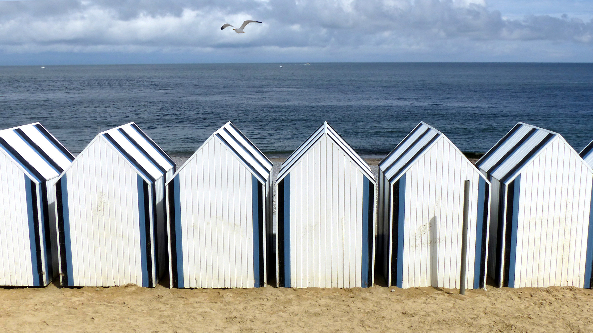 Wallpapers Trips : Europ France > Normandie Les cabines de plage d'Yport