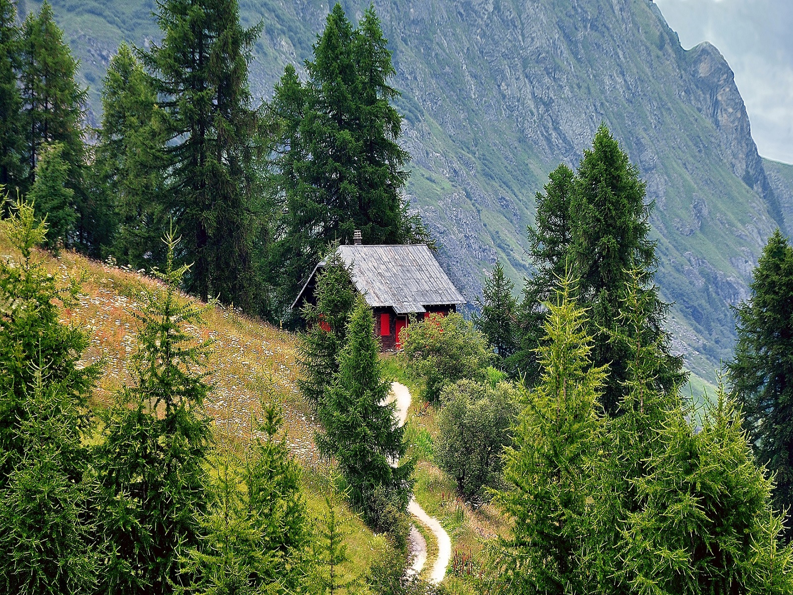 Fonds d'cran Nature Montagnes Petite maison tranquille