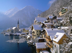  Constructions et architecture Hallstatt sous la neige (Autriche)