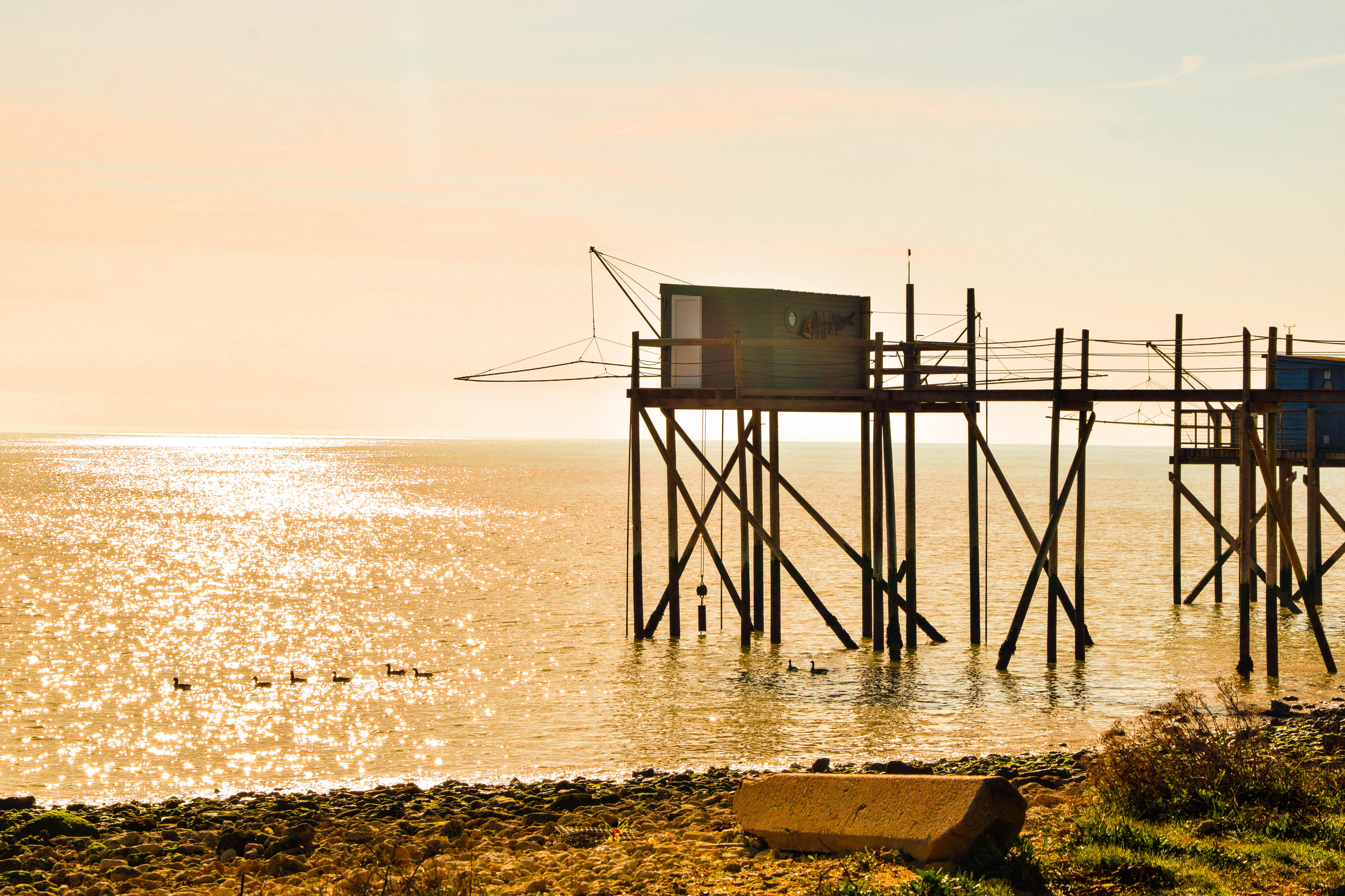 Wallpapers Nature Seas - Oceans - Beaches Cabane a  pêche 