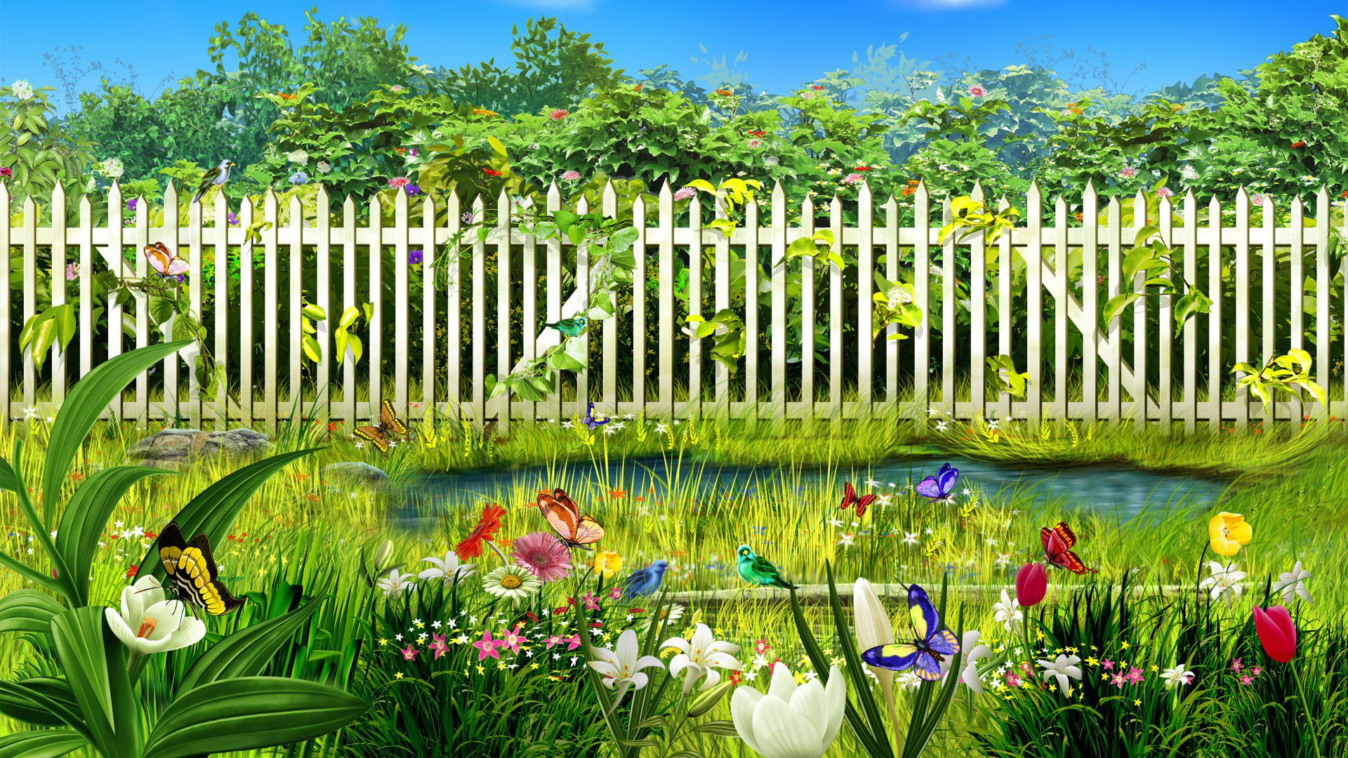 Wallpapers Digital Art Nature - Miscellaneous Spring Garden