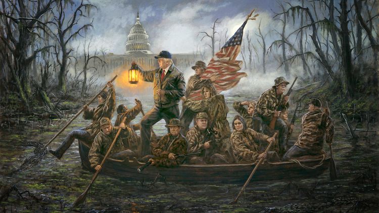 Wallpapers Art - Painting Historical Crossing the Swamp