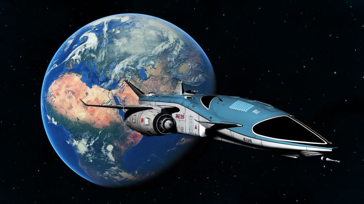 Wallpapers Fantasy and Science Fiction Spaceships Un Starjet en mission