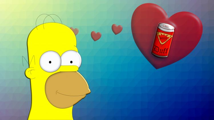 Wallpapers Cartoons The Simpsons Love duff