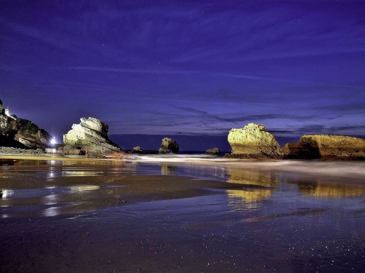 Wallpapers Nature Seas - Oceans - Beaches Plage de nuit