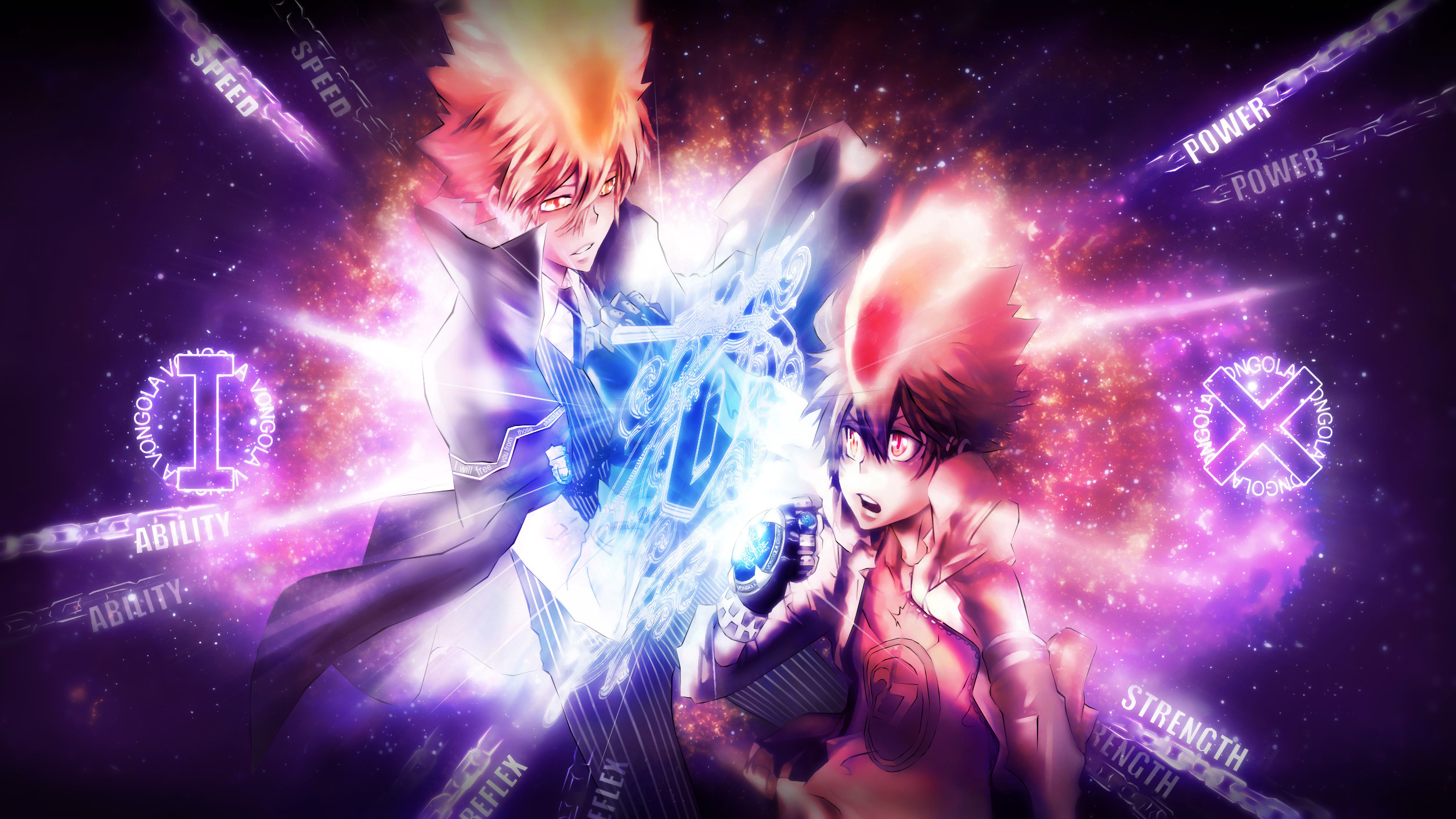 Fonds d'cran Manga Katekyoshi Hitman Reborn Giotto and Tsuna - breaking the shackles