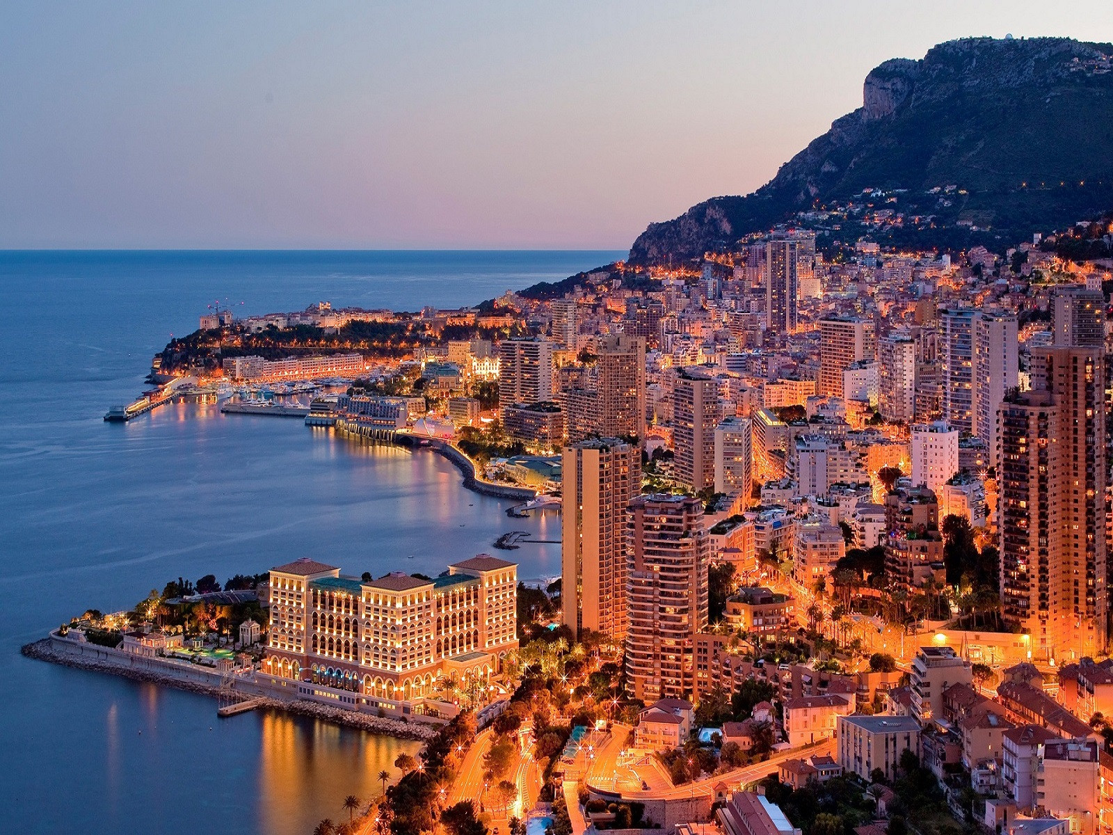 Wallpapers Constructions and architecture Cities - Towns Monaco la nuit