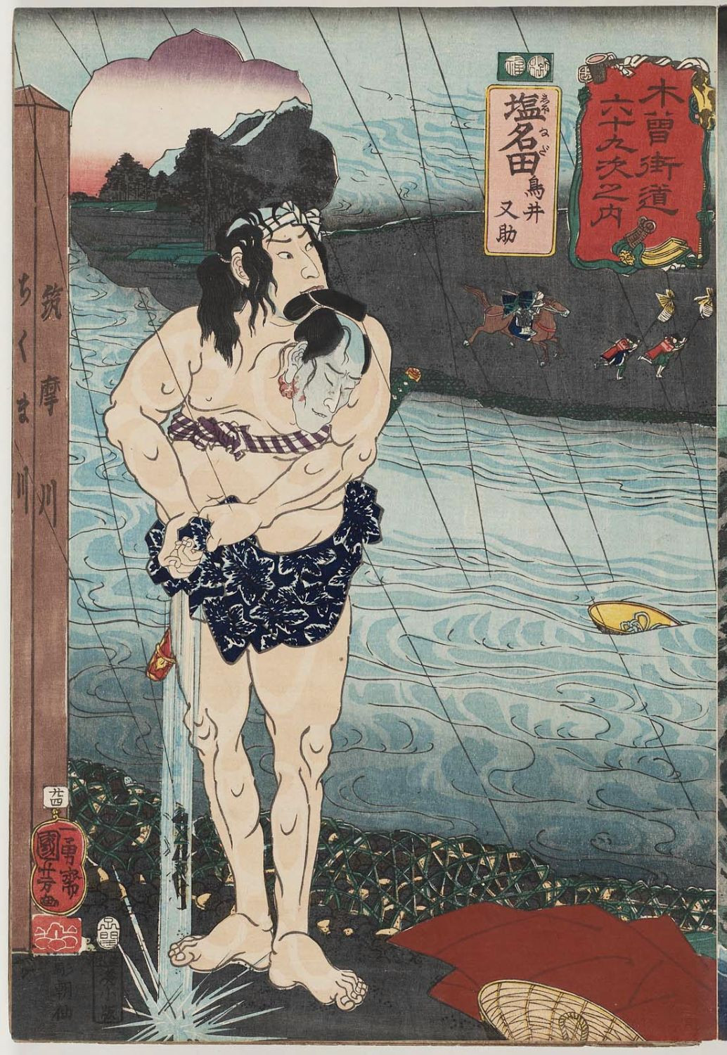 Fonds d'cran Art - Peinture Estampes Shionada, Torii Matasuke - 1852 - Utagawa Kuniyoshi