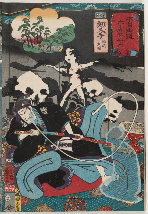 Fonds d'cran Art - Peinture Estampes Hosokute, le seigneur Horikoshi - 1852 - Utagawa Kuniyoshi