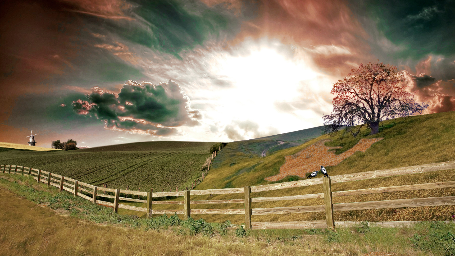 Fonds d'cran Art - Numrique Nature - Paysages Ballade sous un ciel dchir